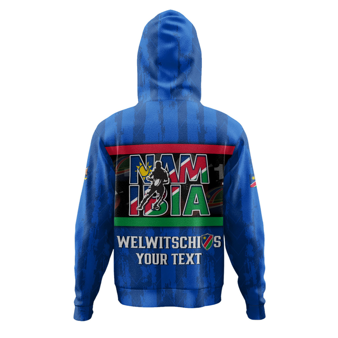 Namibia Custom Personalised Hoodie Welwitschias Rugby Ball 100th Anniversary Rugby