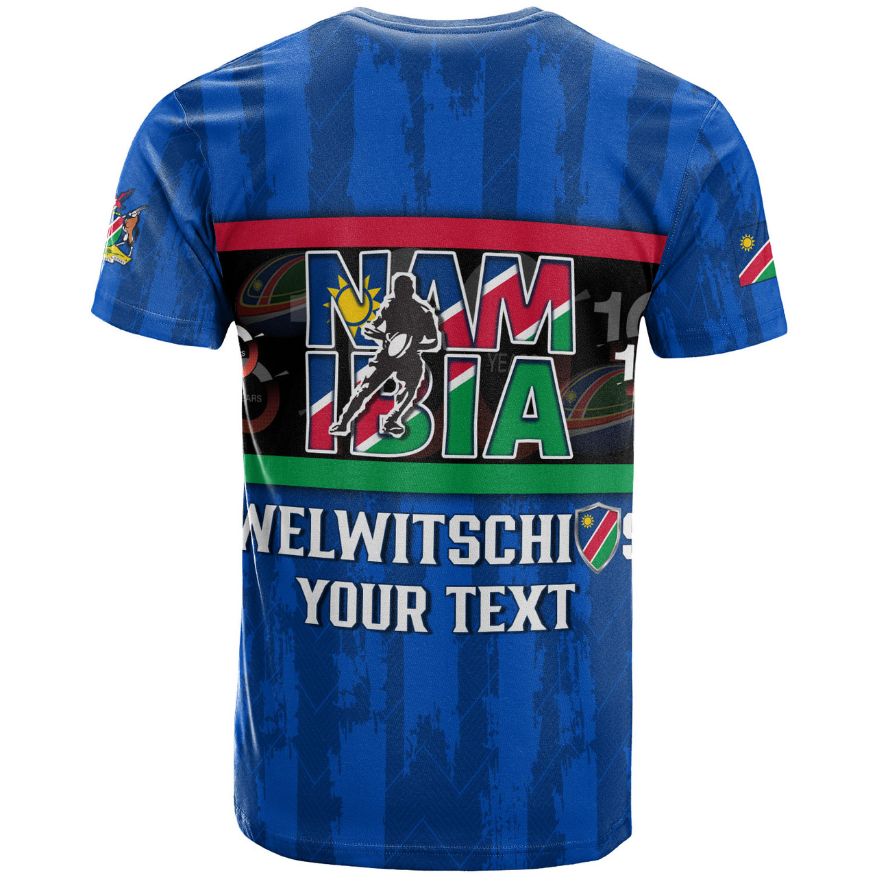 Namibia Custom Personalised T-Shirt Welwitschias Rugby Ball 100th Anniversary Rugby