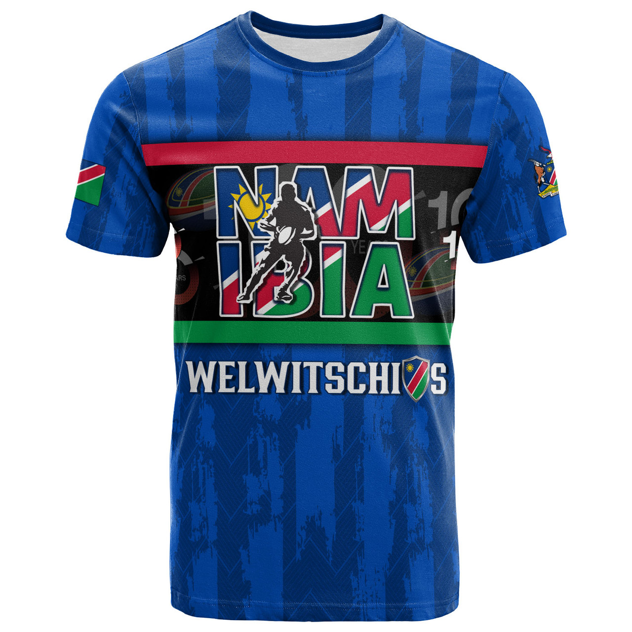 Namibia Custom Personalised T-Shirt Welwitschias Rugby Ball 100th Anniversary Rugby