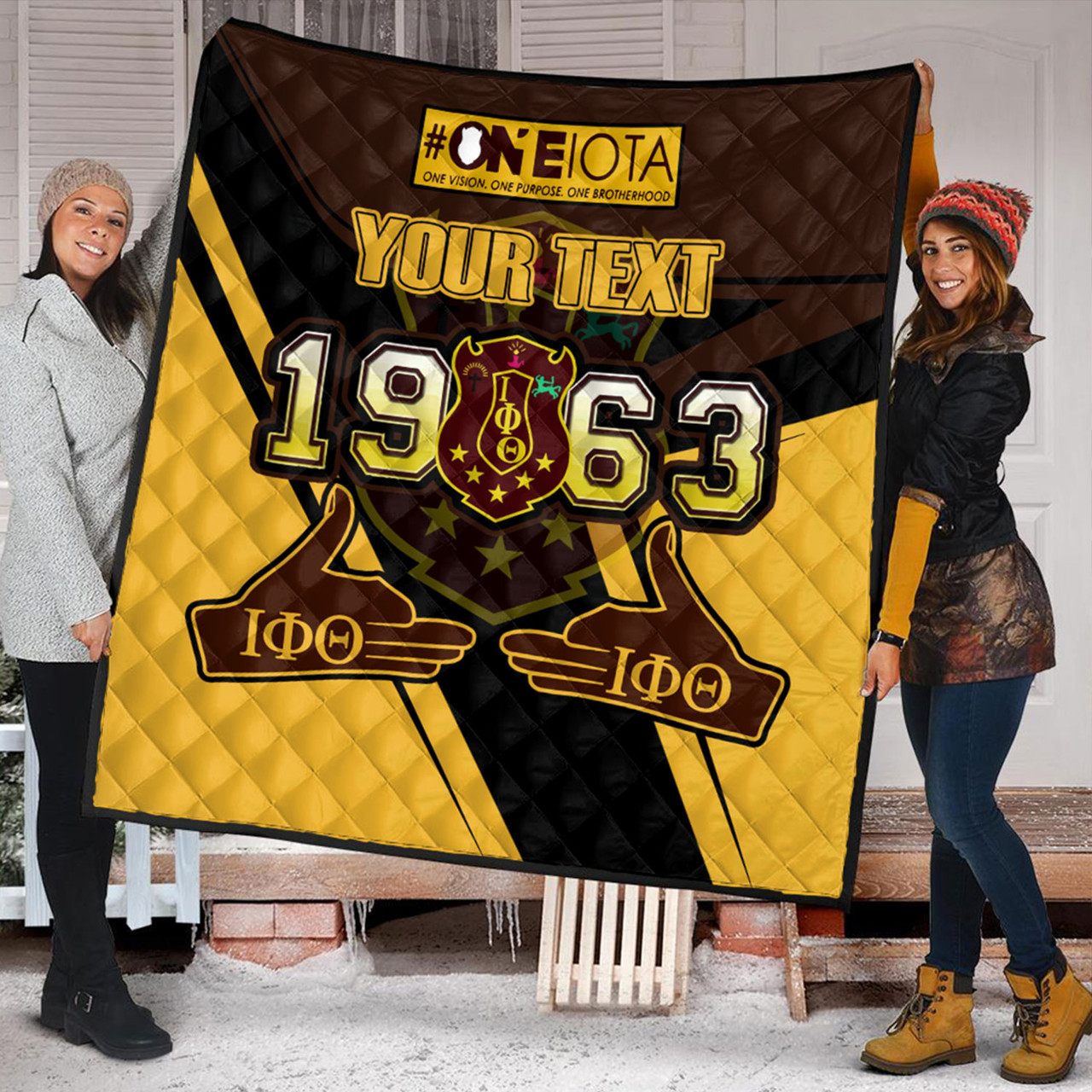 Iota Phi Theta Premium Quilt Custom The One Iota 1963 Fraternity Pride Sport Style