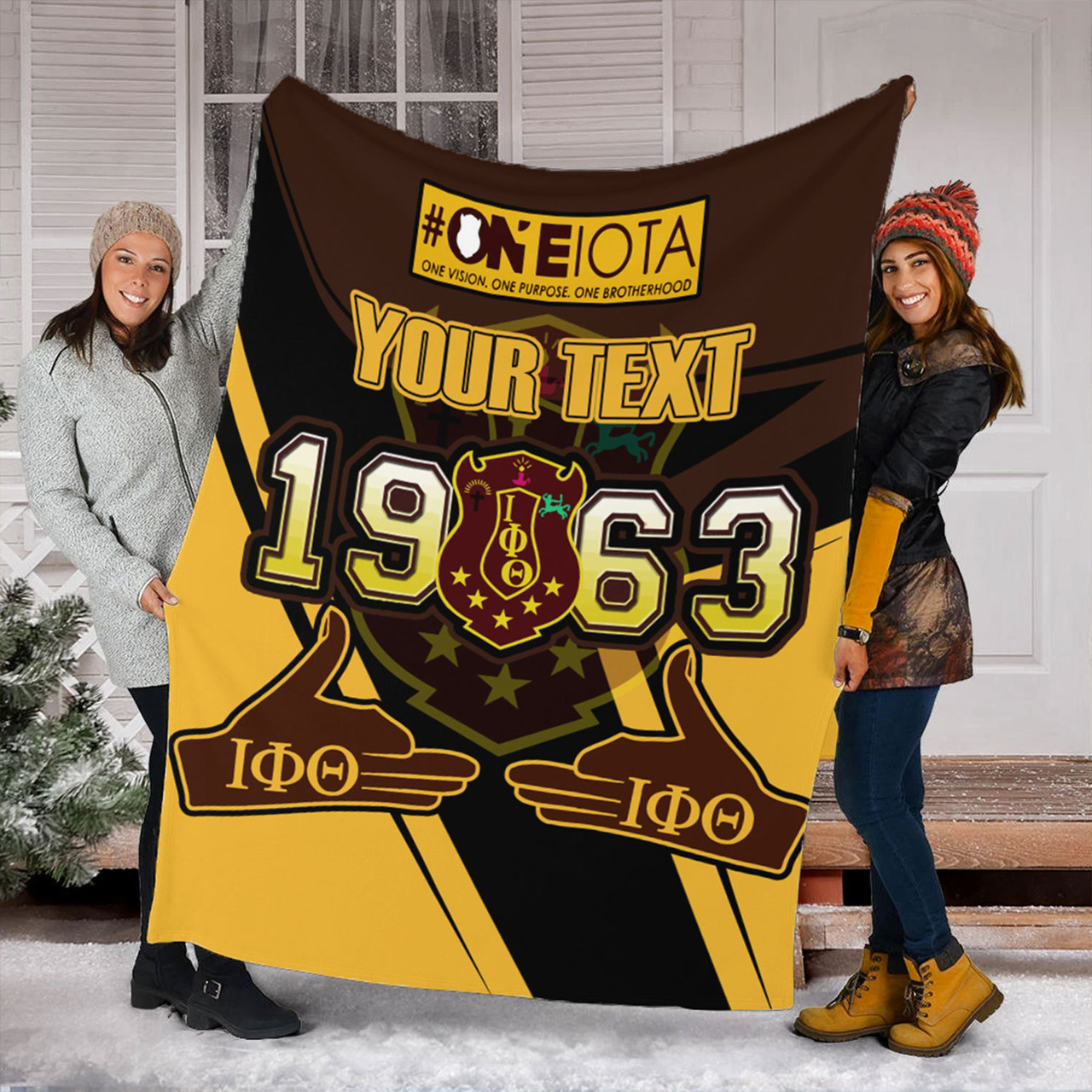 Iota Phi Theta Premium Blanket Custom The One Iota 1963 Fraternity Pride Sport Style