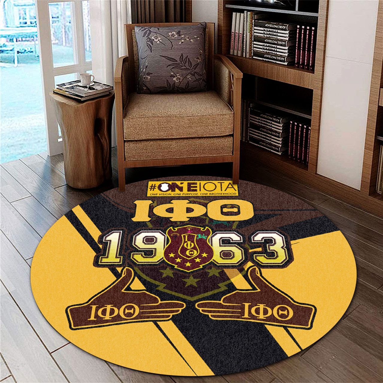 Iota Phi Theta Round Rug Custom The One Iota 1963 Fraternity Pride Sport Style