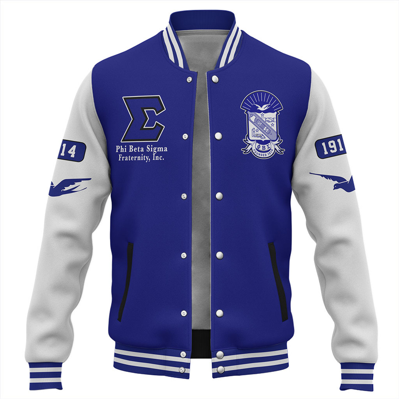 Phi Beta Sigma Baseball Jacket Varsity Style