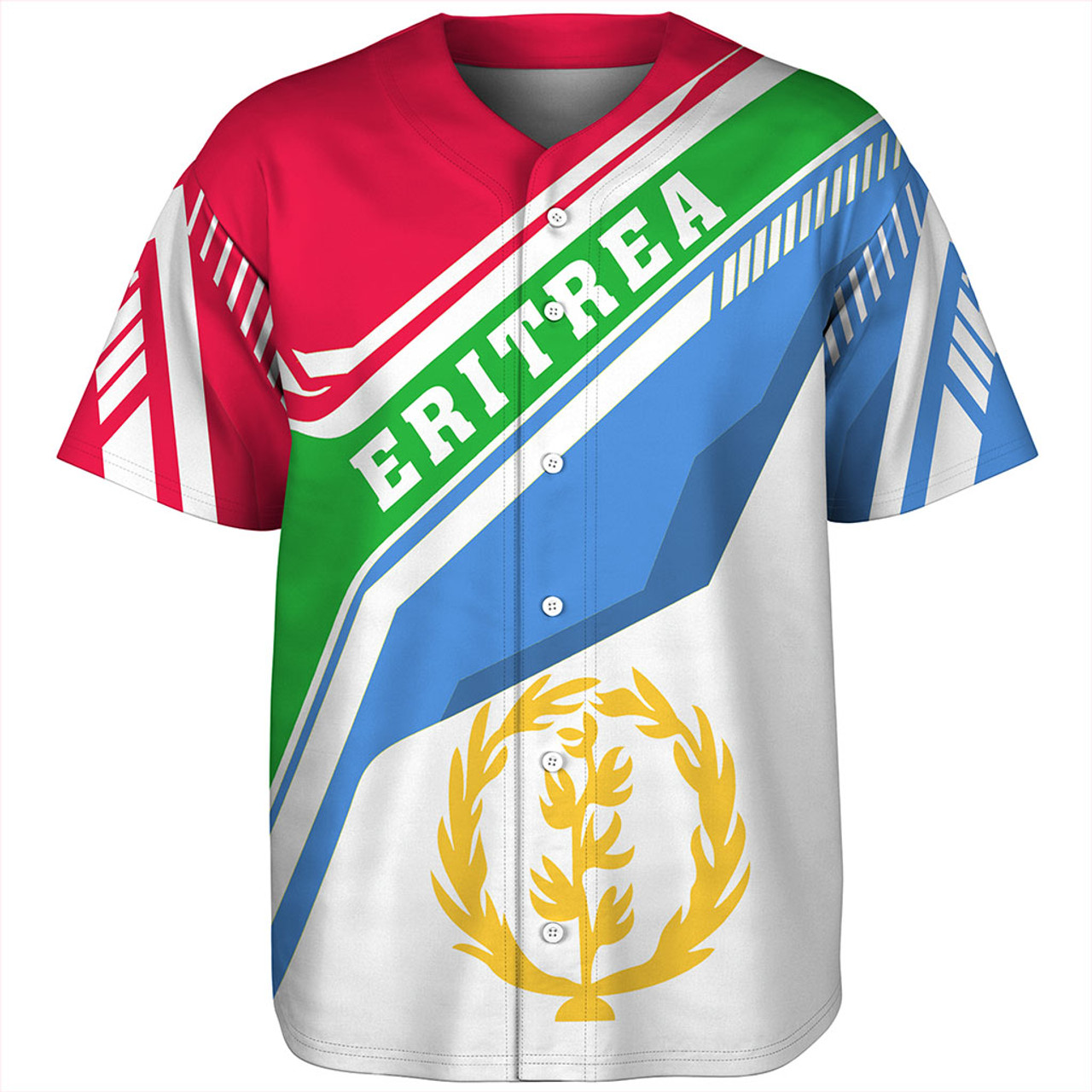 Eritrea Baseball Shirt Flag Style