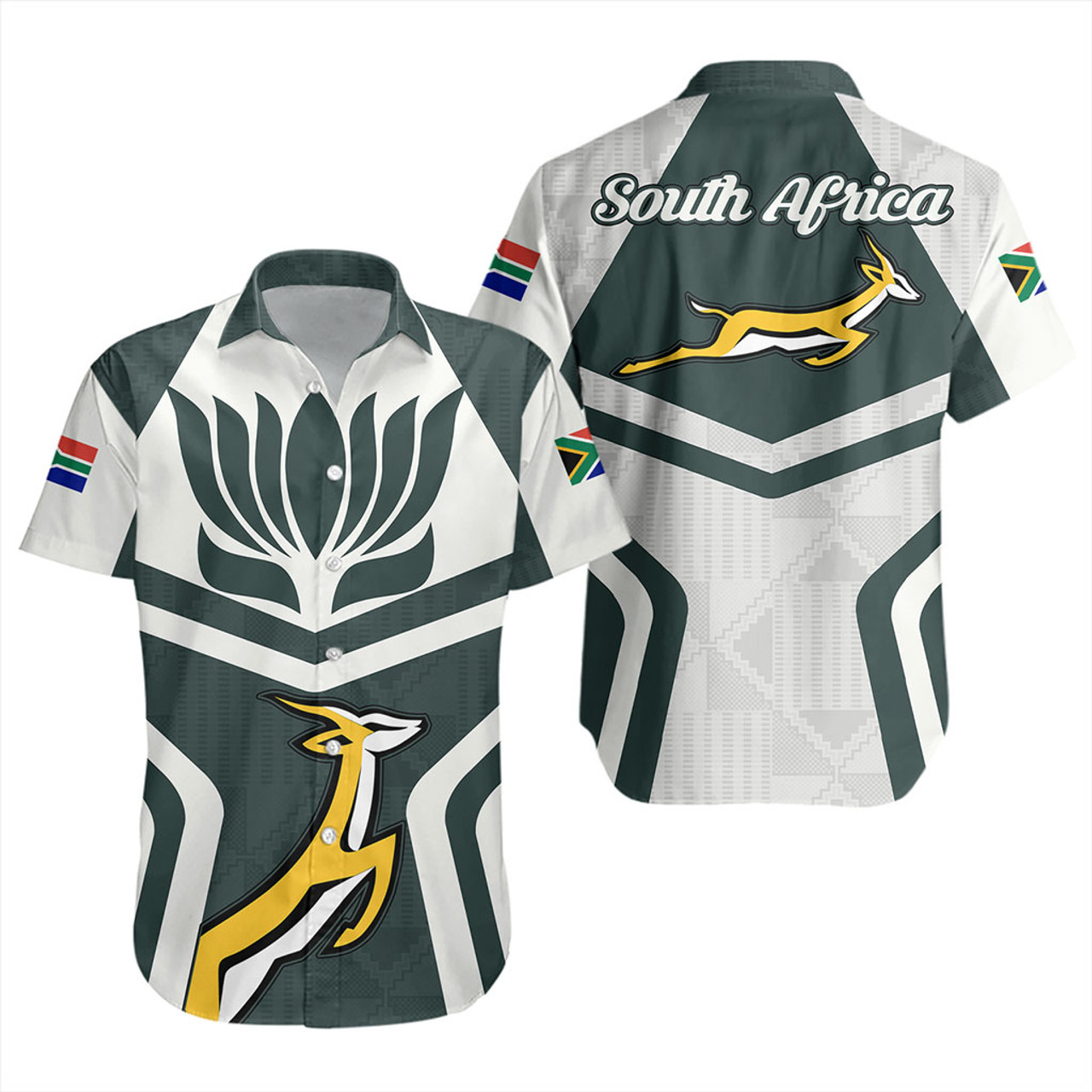 South Africa Short Sleeve Shirt Africa Pattern