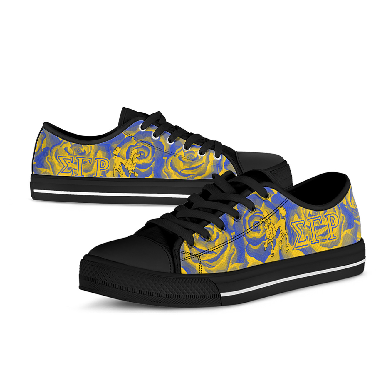 Sigma Gamma Rho Low Top Shoes Rose Flower