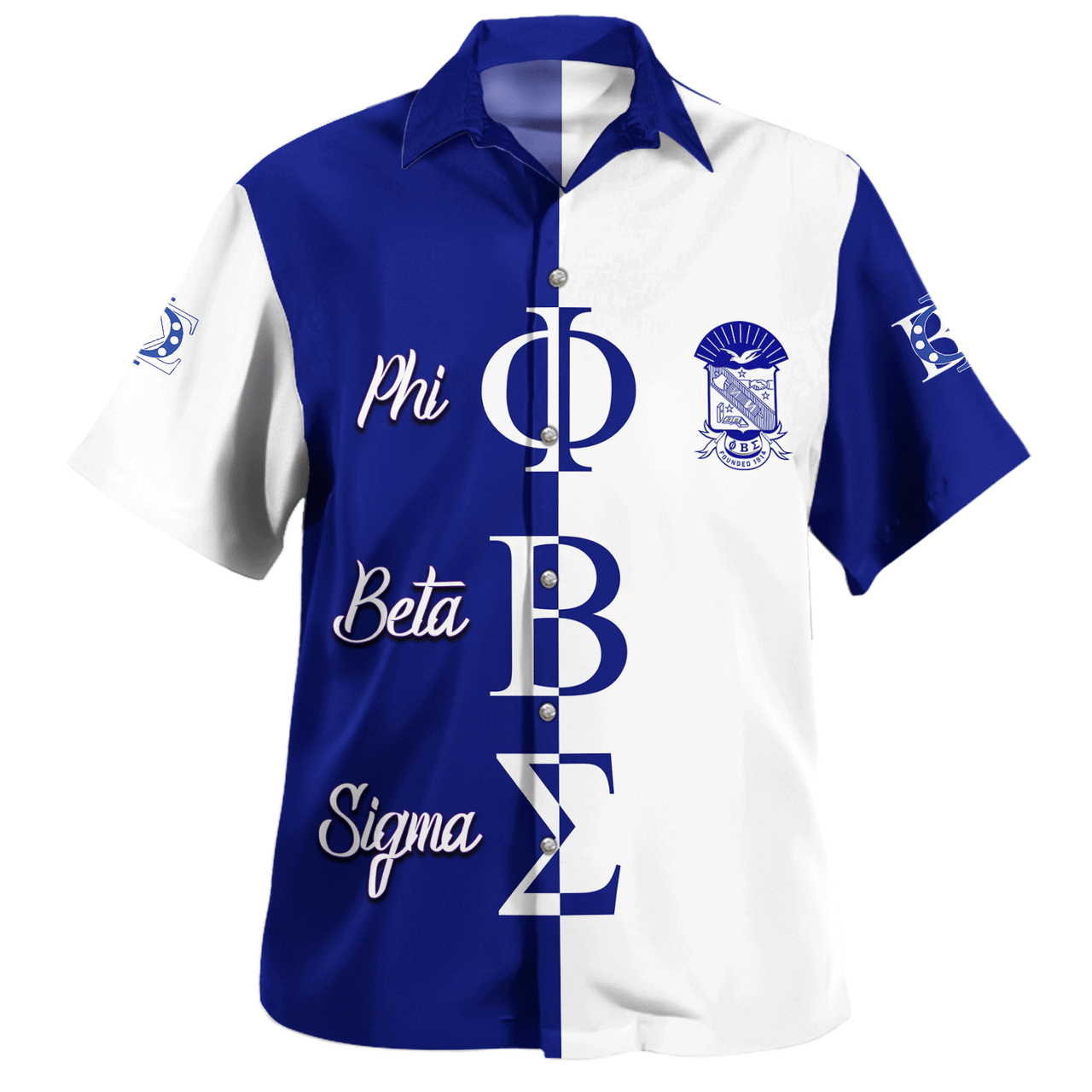 Phi Beta Sigma Hawaiian Shirt Half Style