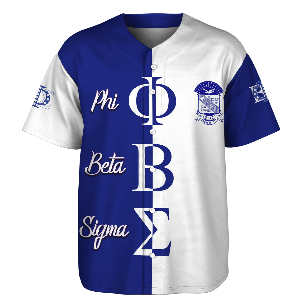 Phi Beta Sigma Baseball Shirt Half Style