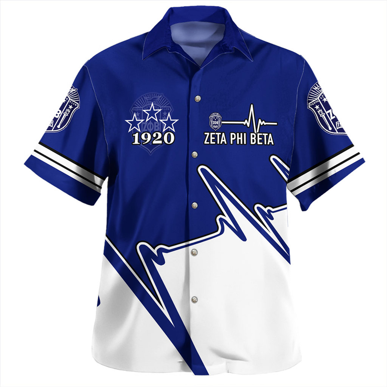 Zeta Phi Beta Hawaiian Shirt Custom Heartbeat