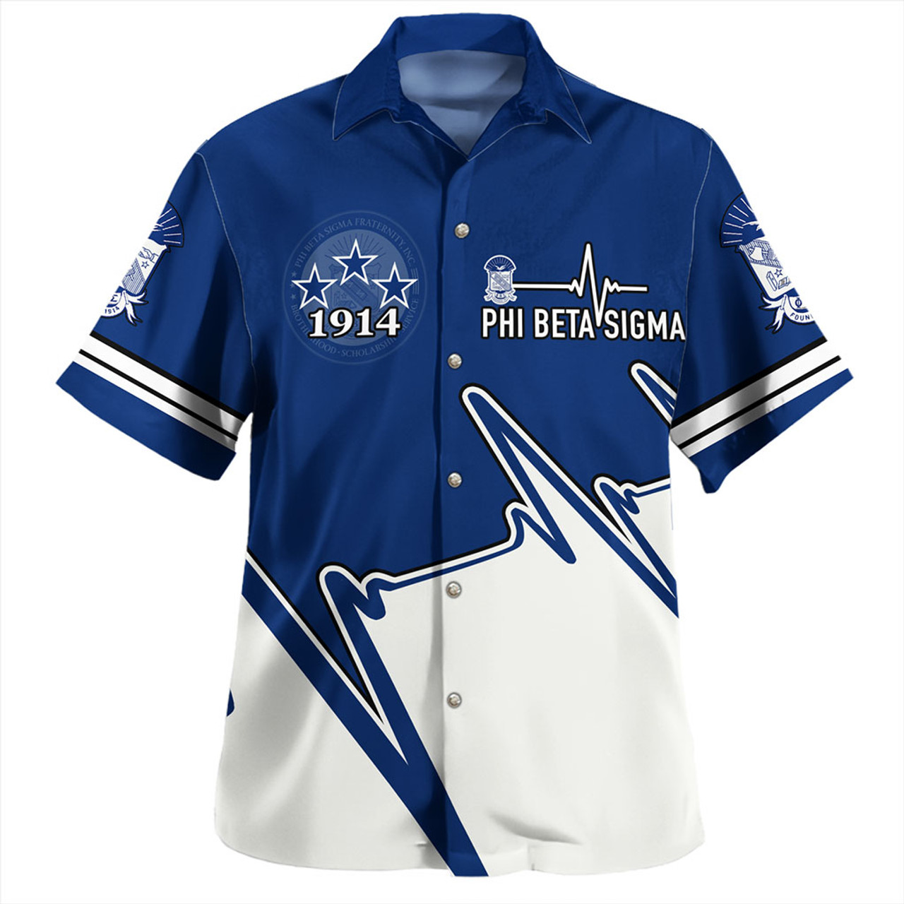 Phi Beta Sigma Hawaiian Shirt Custom Heartbeat