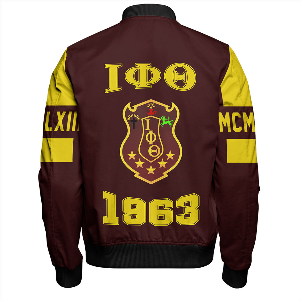 Iota Phi Theta Zipper Bomber Jacket MCM Style