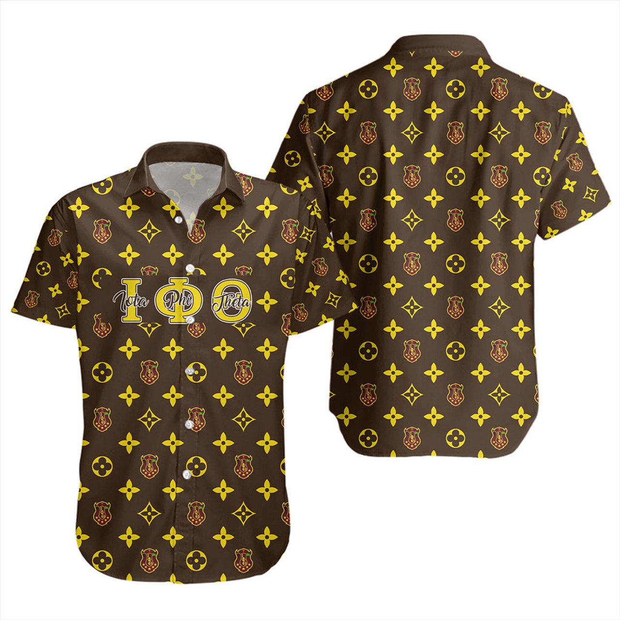 Iota Phi Theta Short Sleeve Shirt LouisV Pattern
