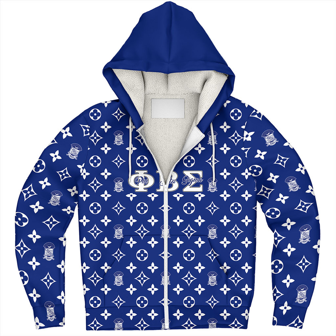 Phi Beta Sigma Sherpa Hoodie LouisV Pattern