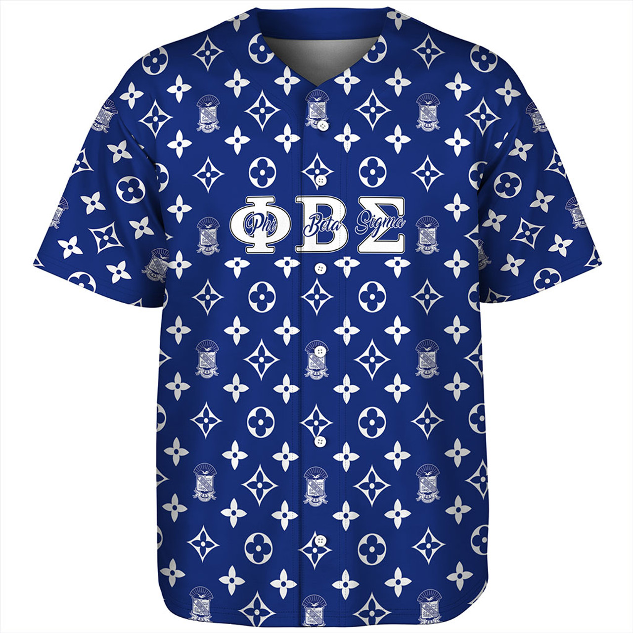 Phi Beta Sigma Baseball Shirt LouisV Pattern