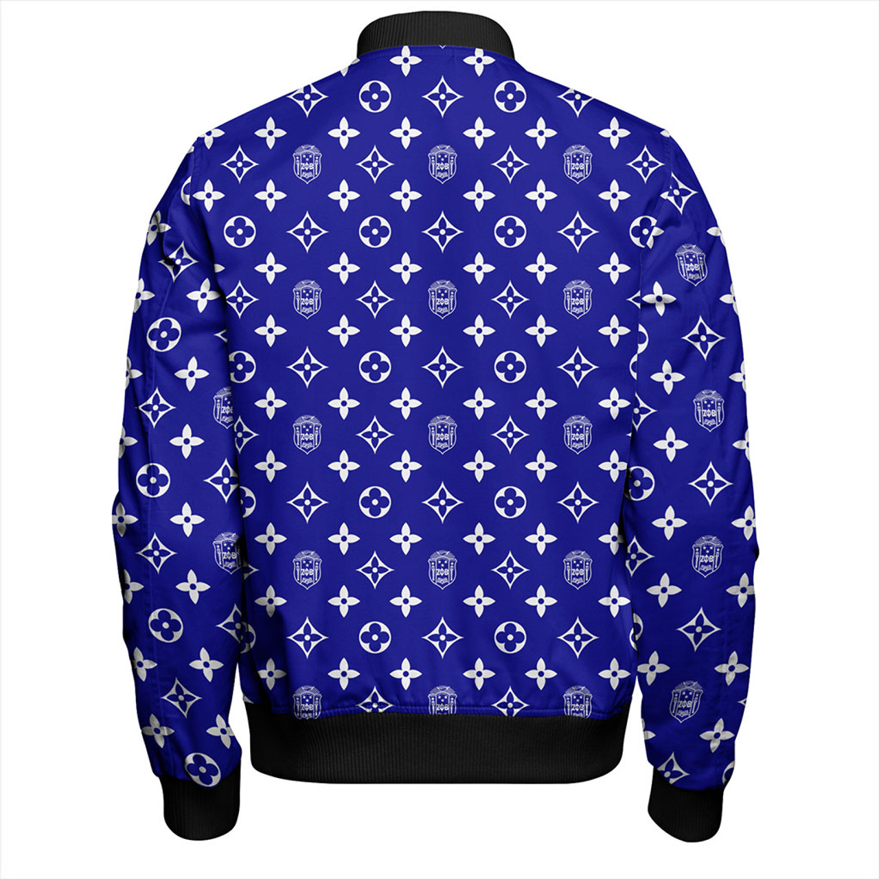 Zeta Phi Beta Zipper Bomber Jacket LouisV Pattern