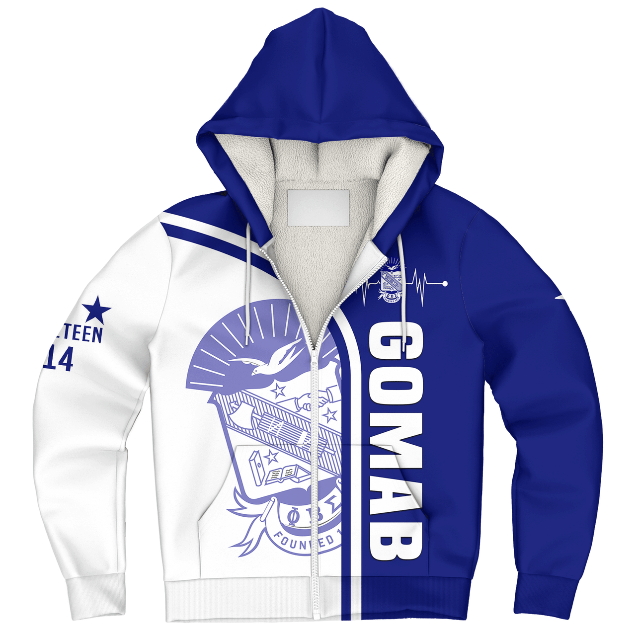 Phi Beta Sigma Sherpa Hoodie Custom In My Heart