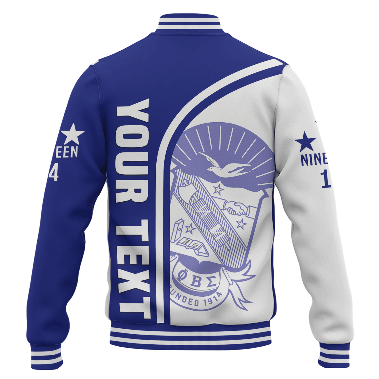 Phi Beta Sigma Baseball Jacket Custom In My Heart