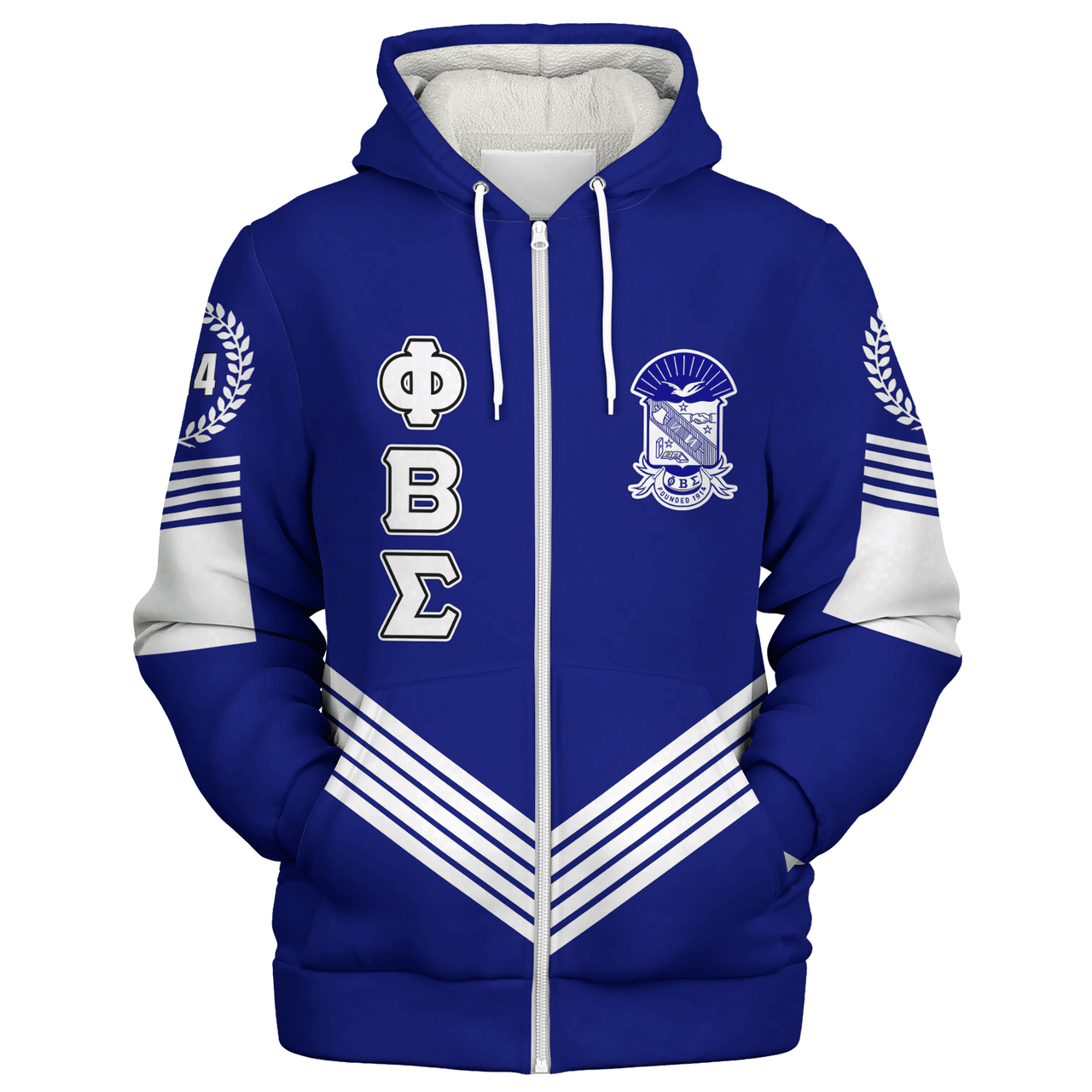 Phi Beta Sigma Sherpa Hoodie Crest Greek Life