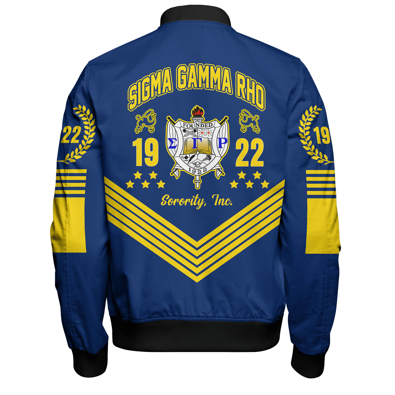 Sigma Gamma Rho Zipper Bomber Jacket Crest Greek Life