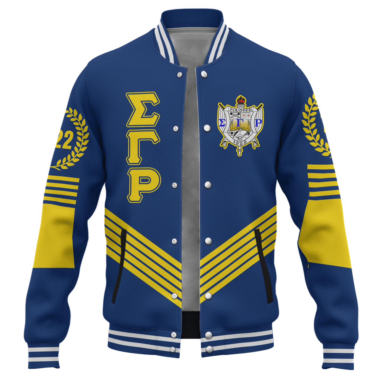 Sigma Gamma Rho Baseball Jacket Crest Greek Life