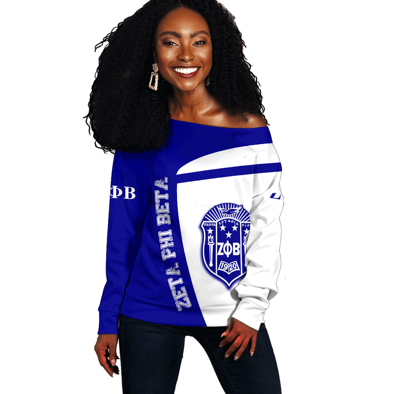 Sorority Sweatshirt - Chi Eta Phi Women Off Shoulder - Cycle Style main image 0