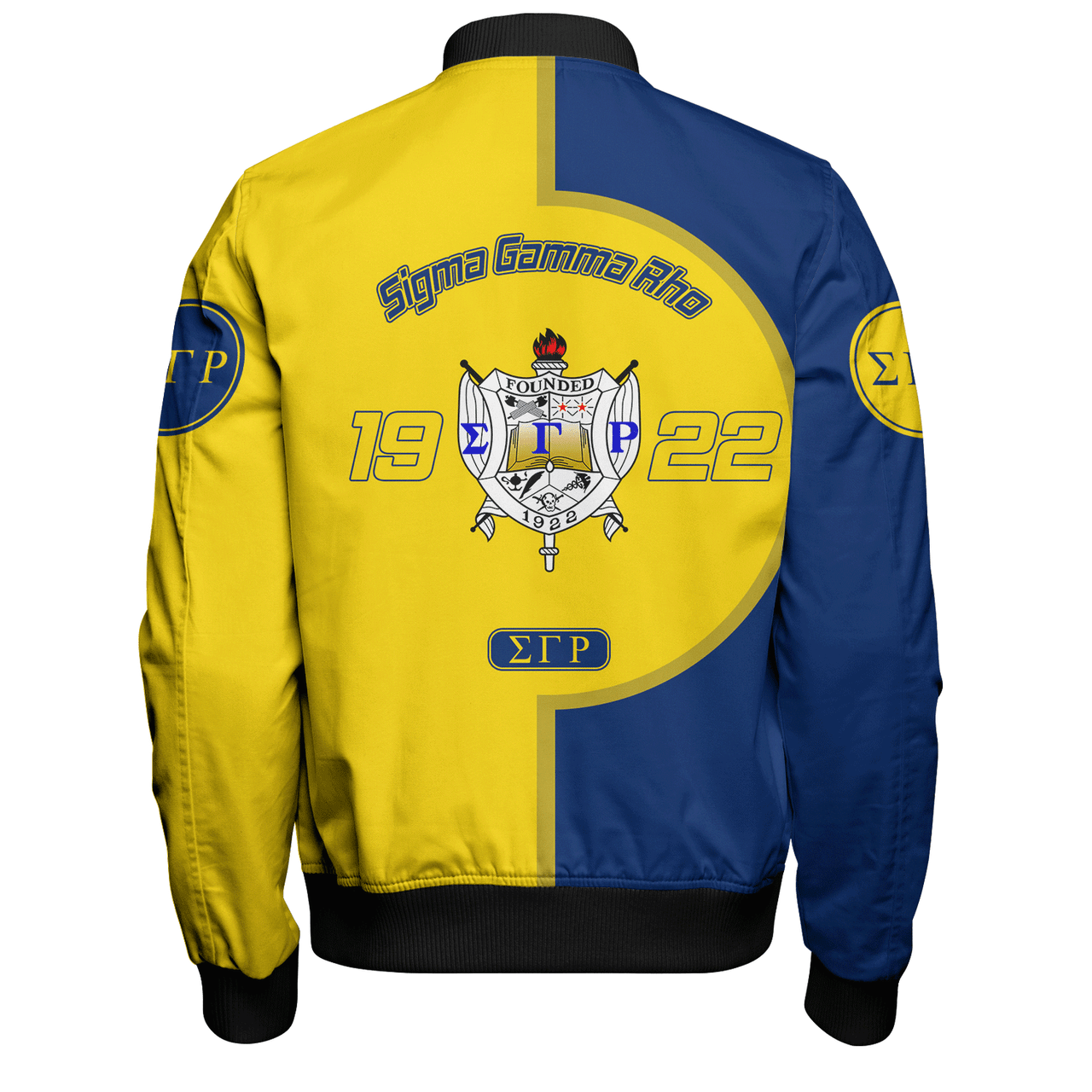 Sigma Gamma Rho Zipper Bomber Jacket Half Circle