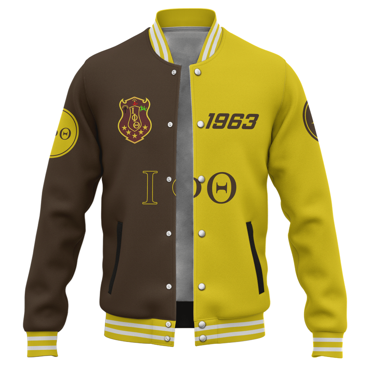 Iota Phi Theta Baseball Jacket Half Circle