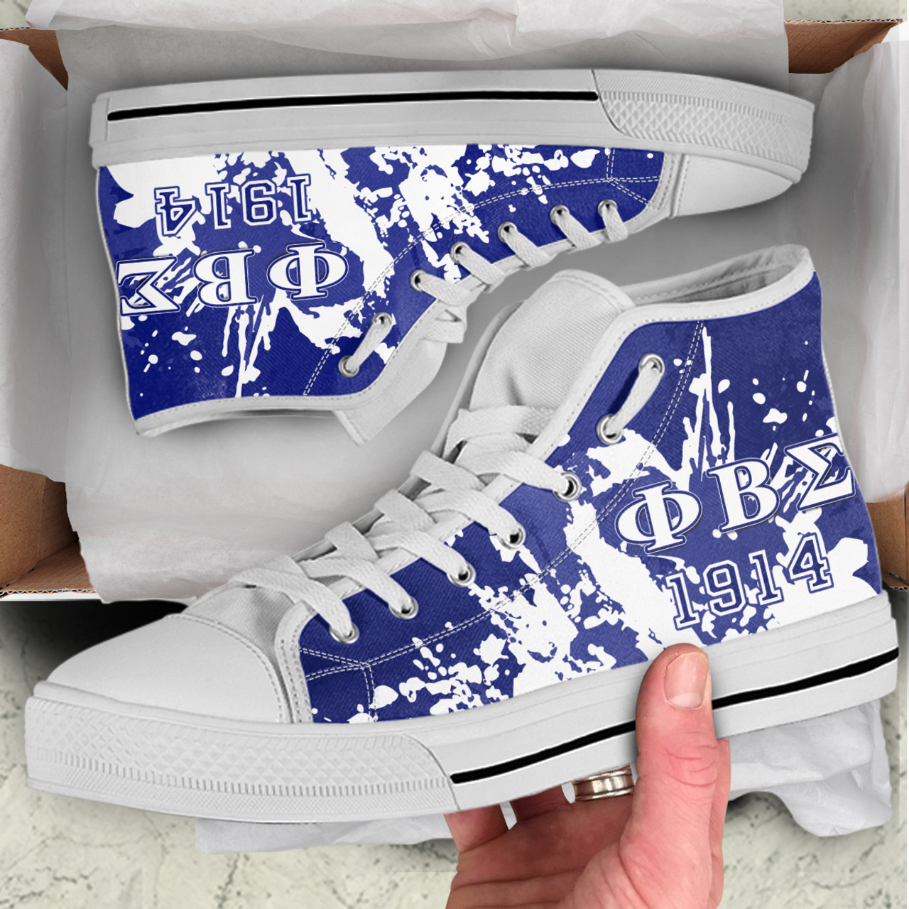 Phi Beta Sigma High Top Shoes Spain Style