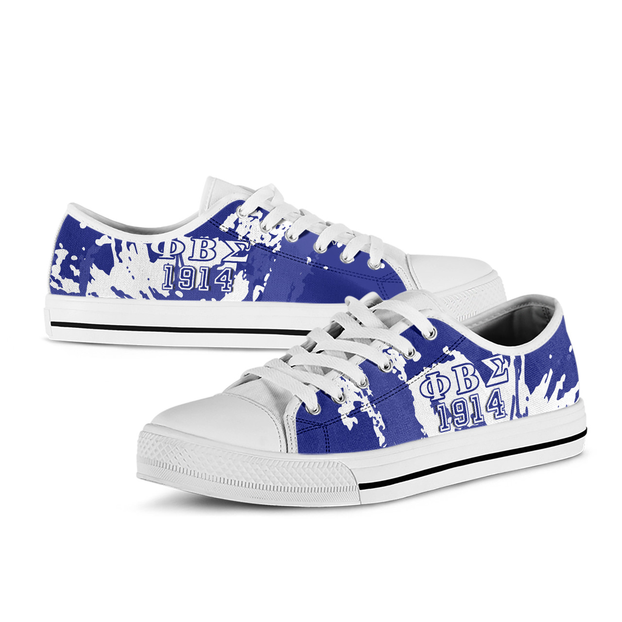 Phi Beta Sigma Low Top Shoes Spaint Style