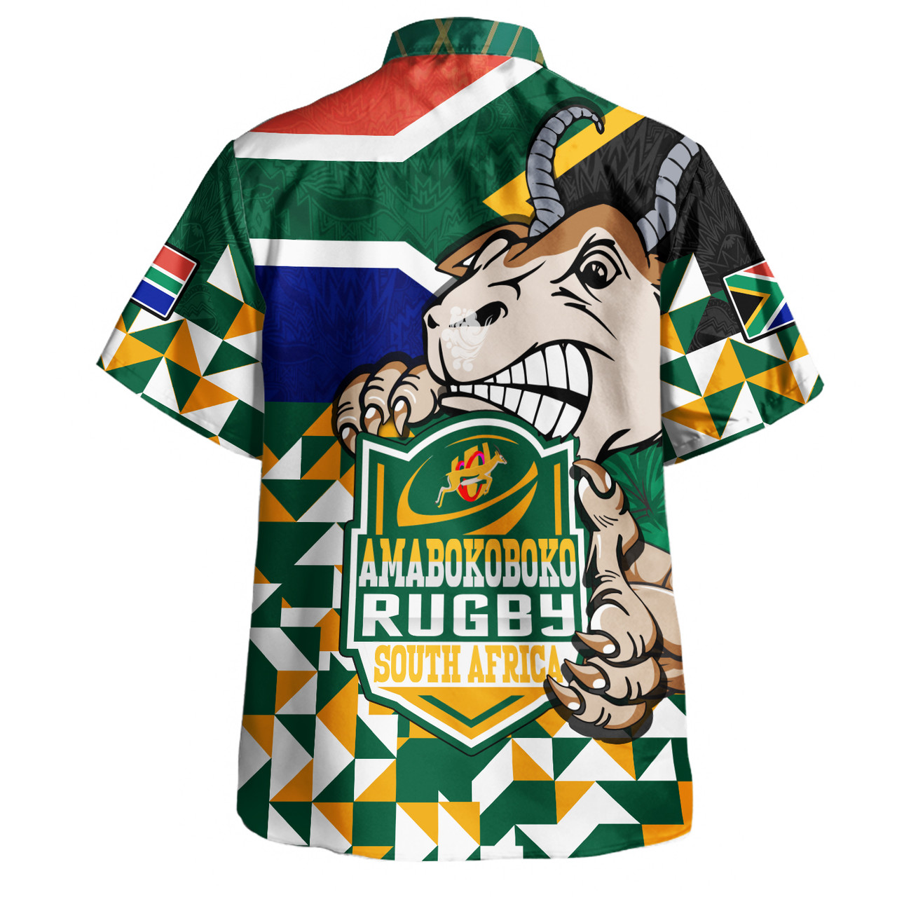 South Africa Hawaiian Shirt Custom SA Rugby Springboks Pride 2023 Hexagon Jersey