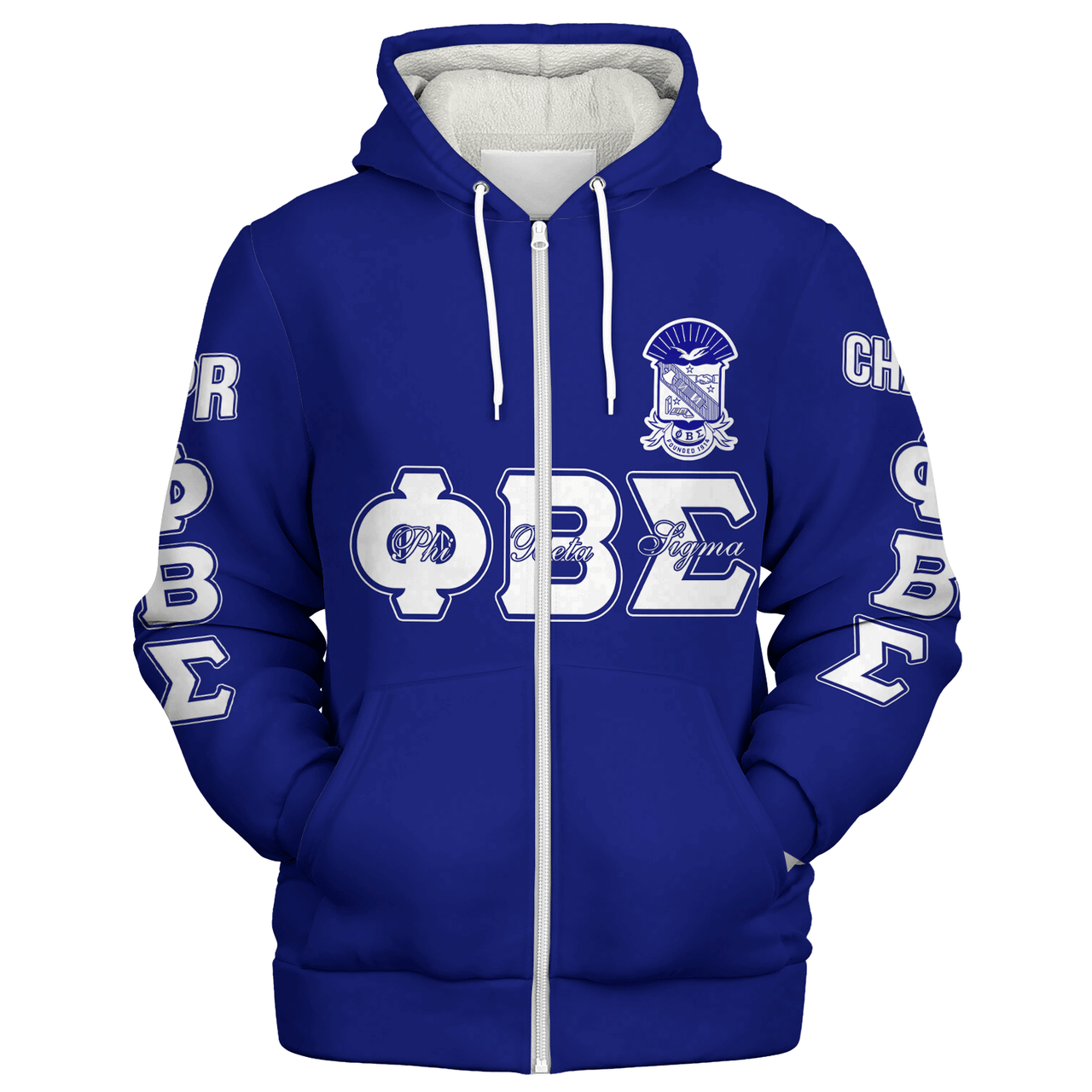 Phi Beta Sigma Sherpa Hoodie Custom Chapter And Spring Style