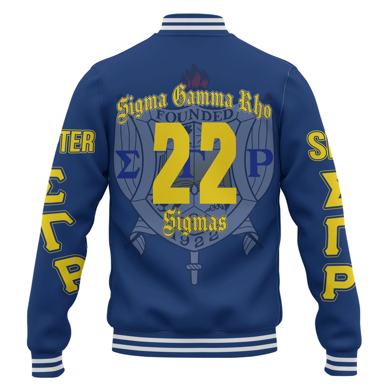 Sigma Gamma Rho Baseball Jacket Custom Chapter And Spring Style