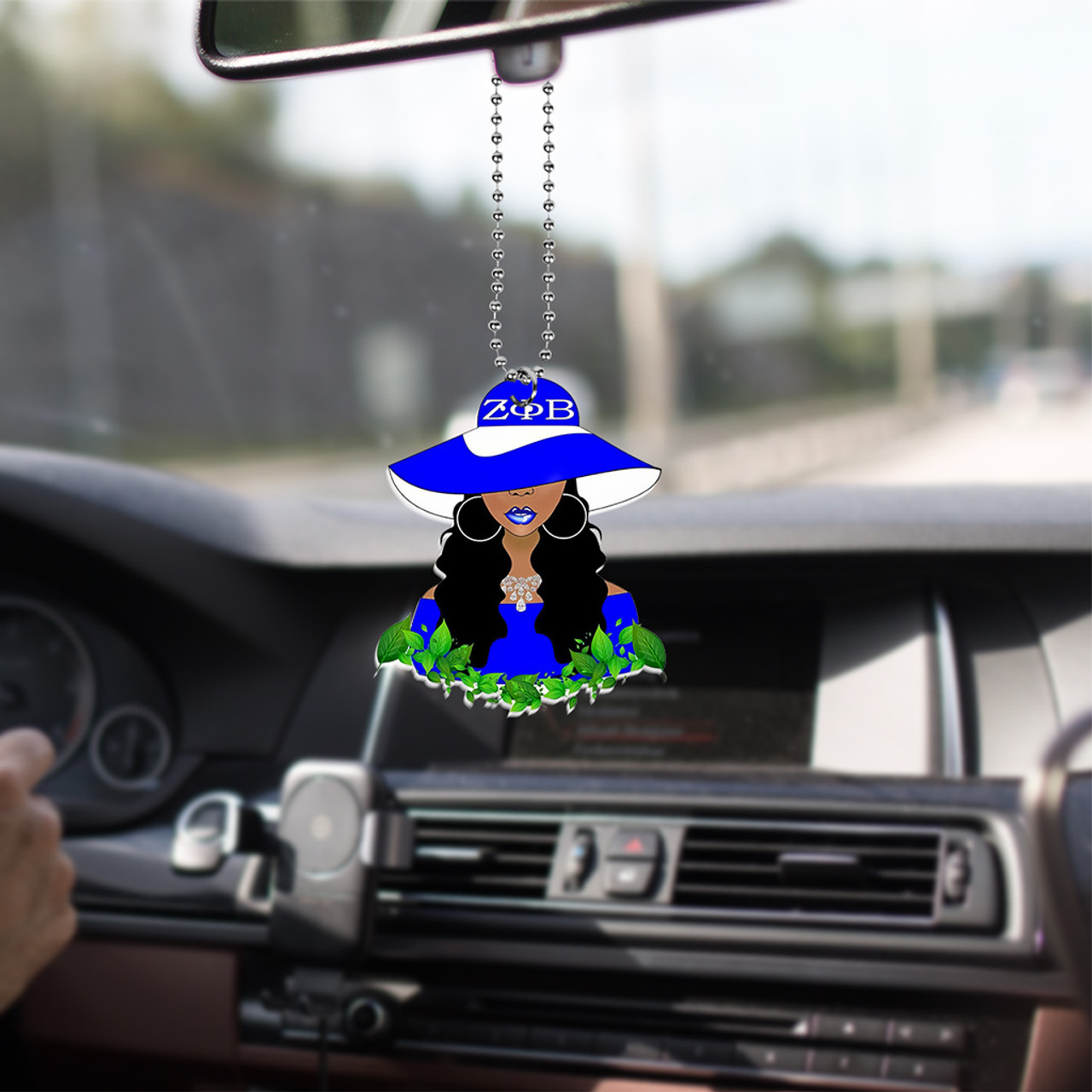 Zeta Phi Beta Beautiful Women Car Hanging Ornament