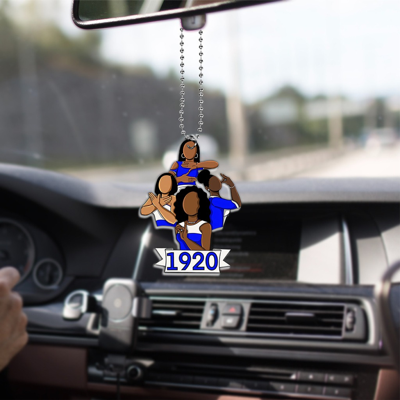 Zeta Phi Beta Sisterhood Car Hanging Ornament