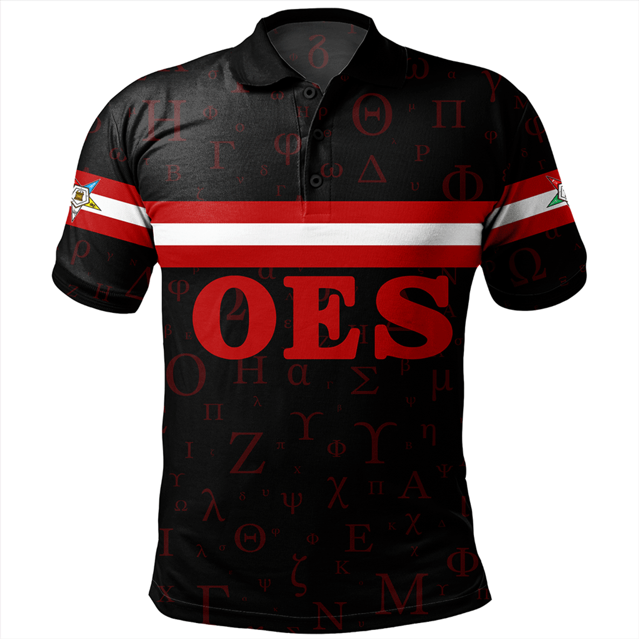 Order of the Eastern Star Polo Shirt Alphabet Style