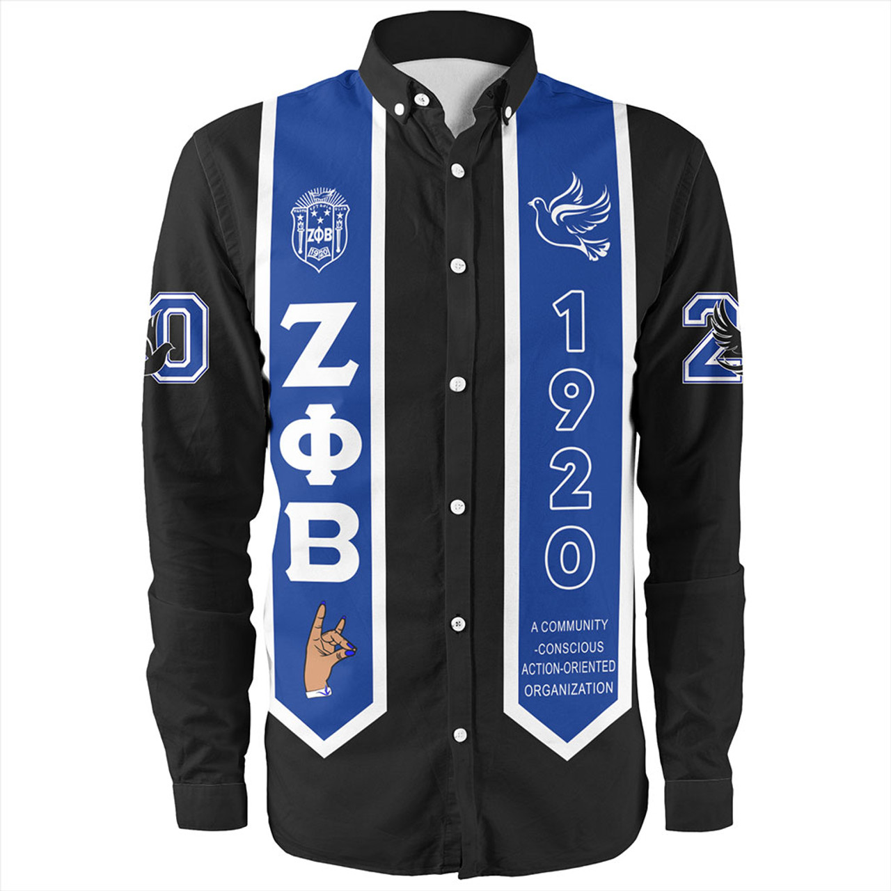 Zeta Phi Beta Long Sleeve Shirt Greek Gradution