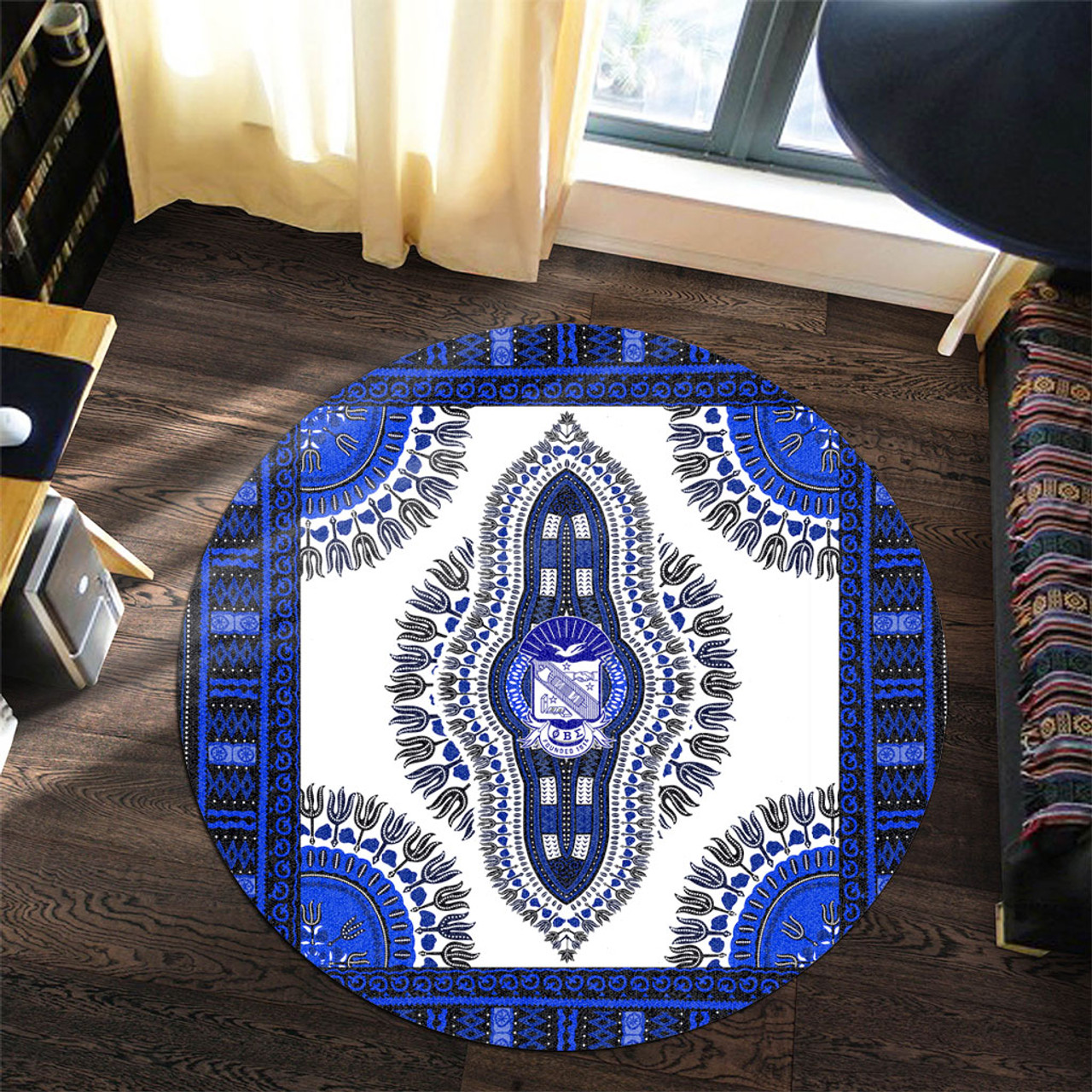 Phi Beta Sigma Round Rug Dashiki