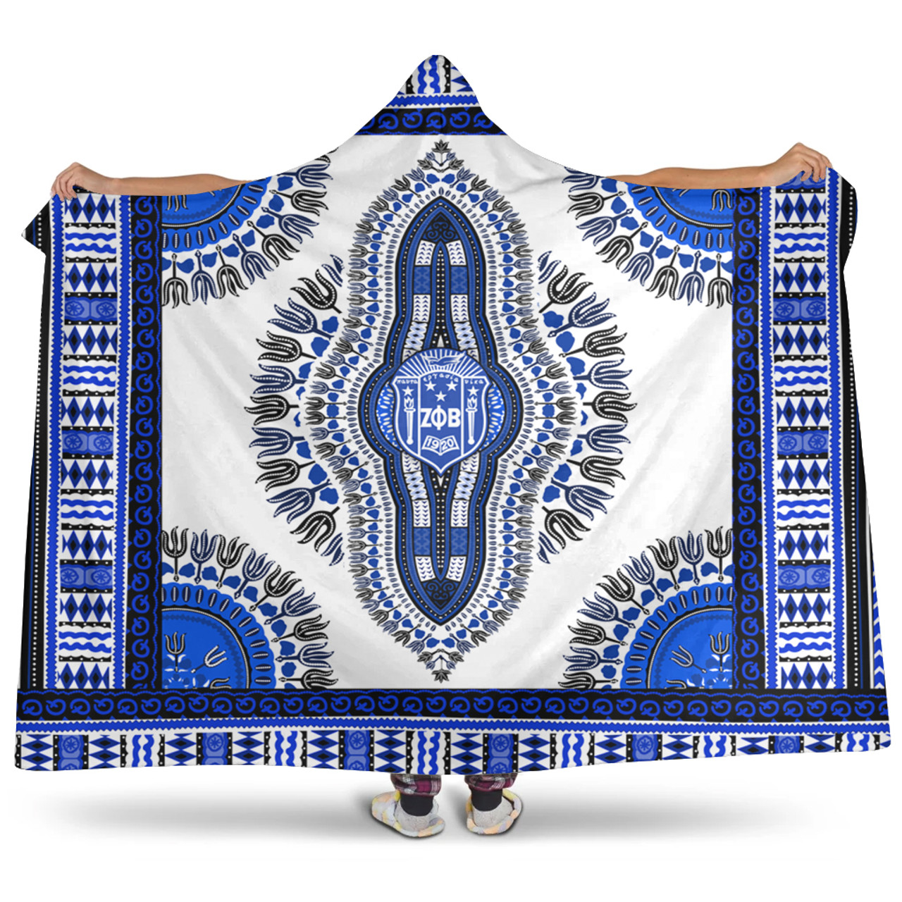 Zeta Phi Beta Hooded Blanket Dashiki