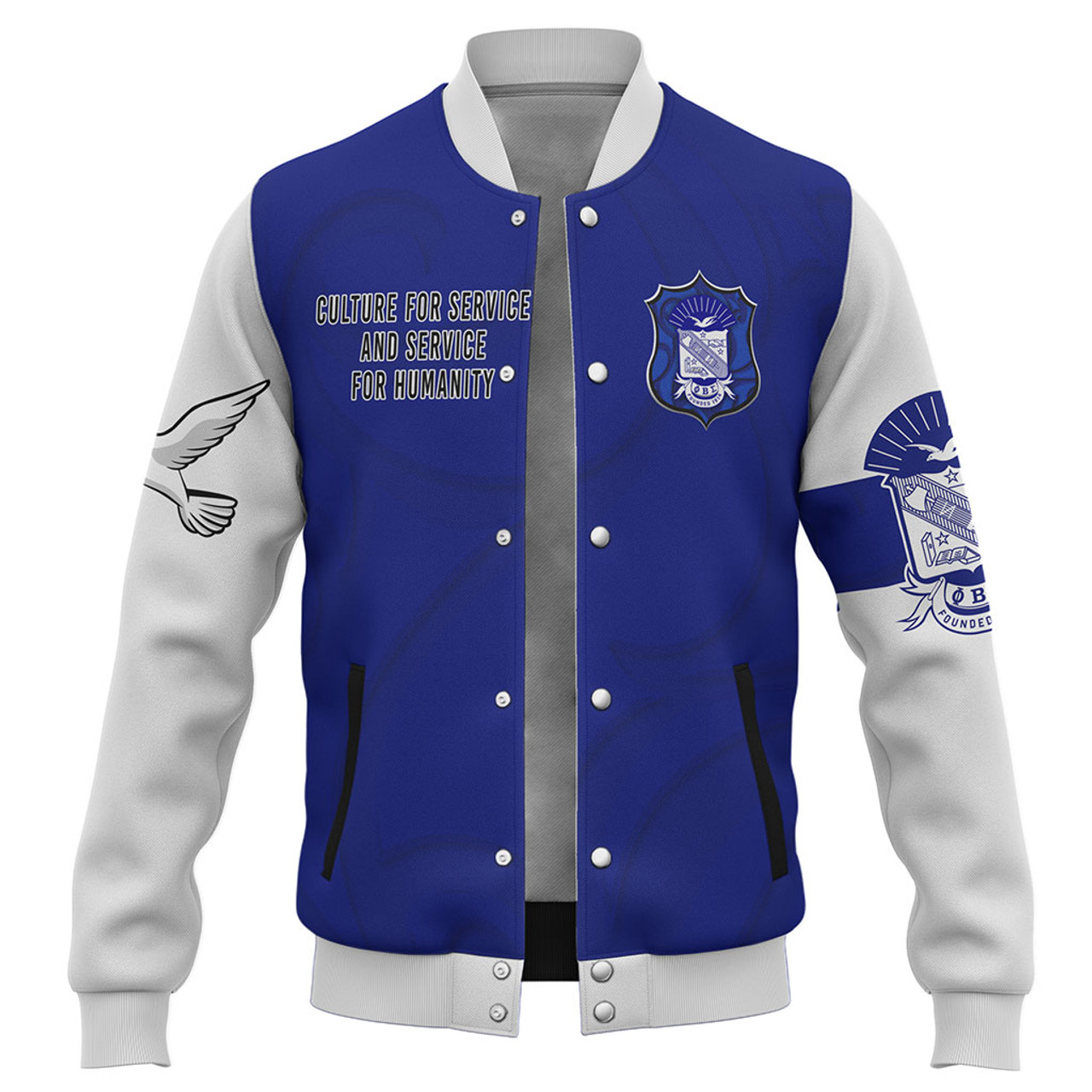 Phi Beta Sigma Baseball Jacket Motto