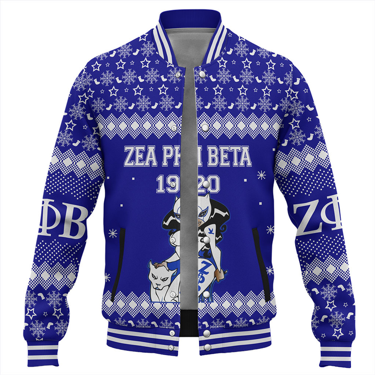 Zeta Phi Beta Baseball Jacket Christmas Greek Life