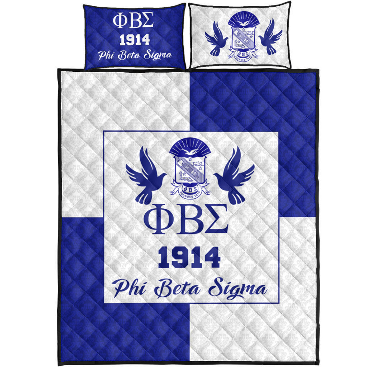 Phi Beta Sigma Quilt Bed Set Haft Concept Style