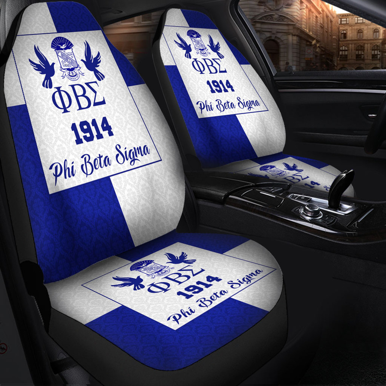 Phi Beta Sigma Car Seat Covers Haft Concept Style