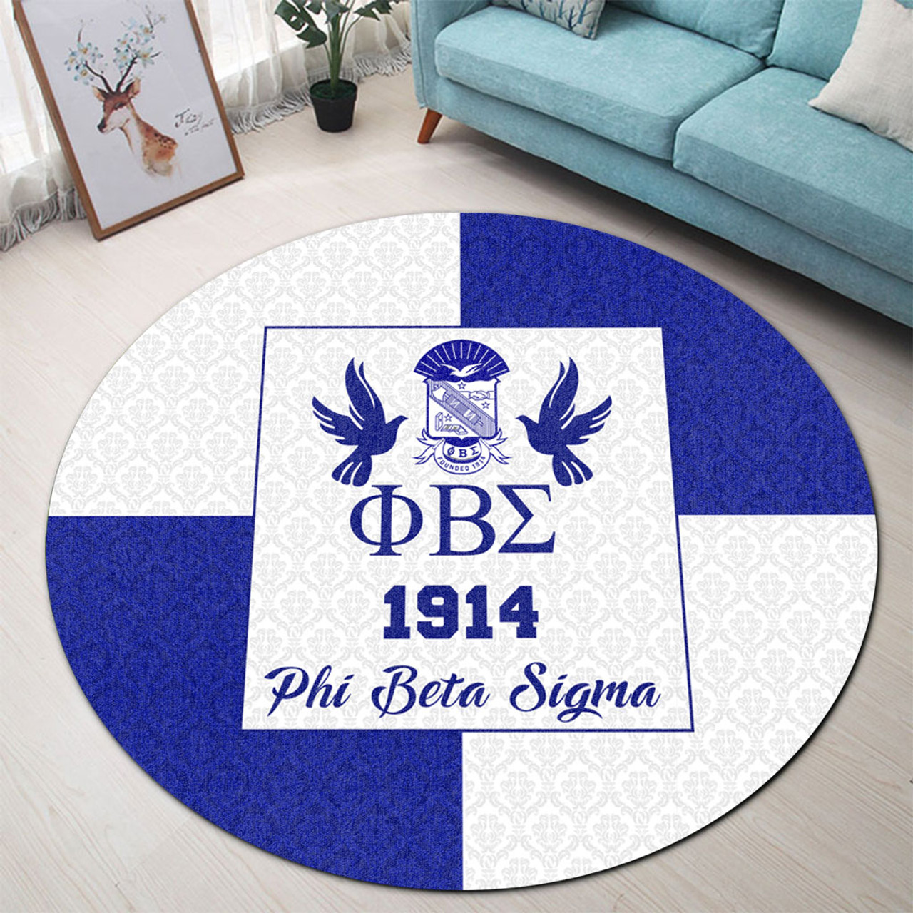 Phi Beta Sigma Round Rug Haft Concept Style