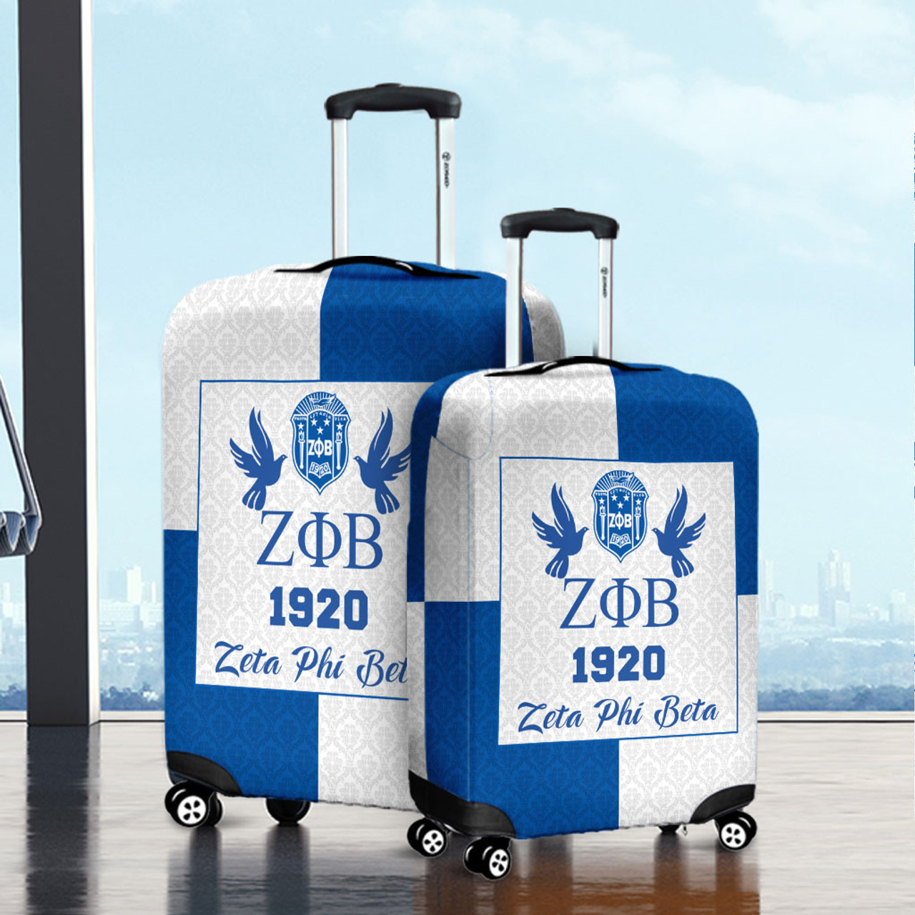 Zeta Phi Beta Luggage Cover Haft Concept Style