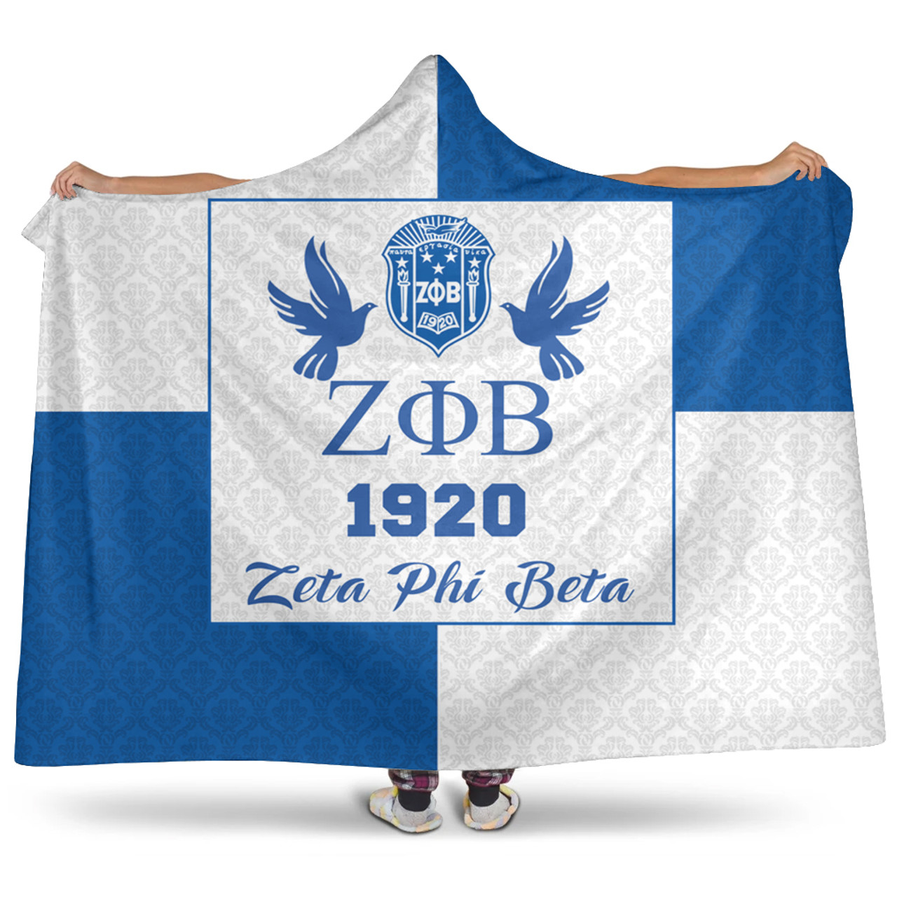 Zeta Phi Beta Hooded Blanket Haft Concept Style