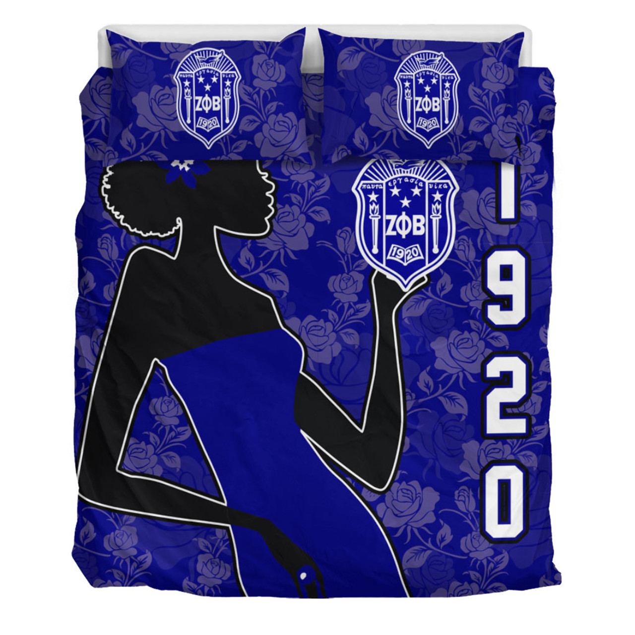 Zeta Phi Beta Bedding Set Girl Rose