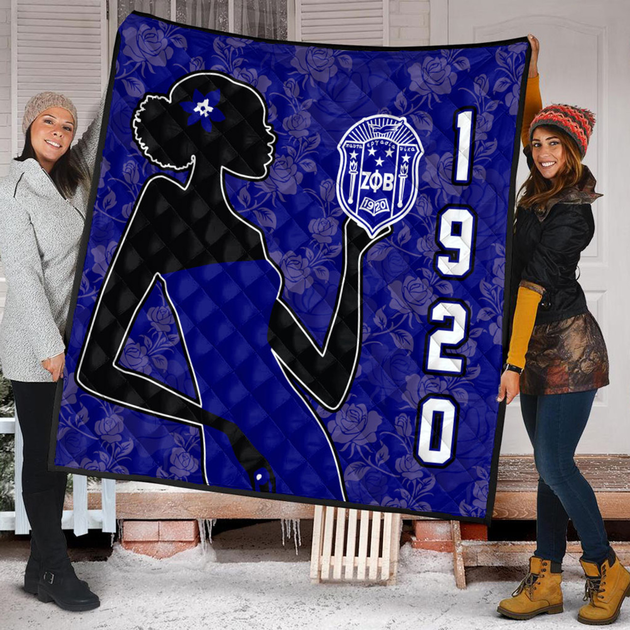 Zeta Phi Beta Premium Quilt Girl Rose