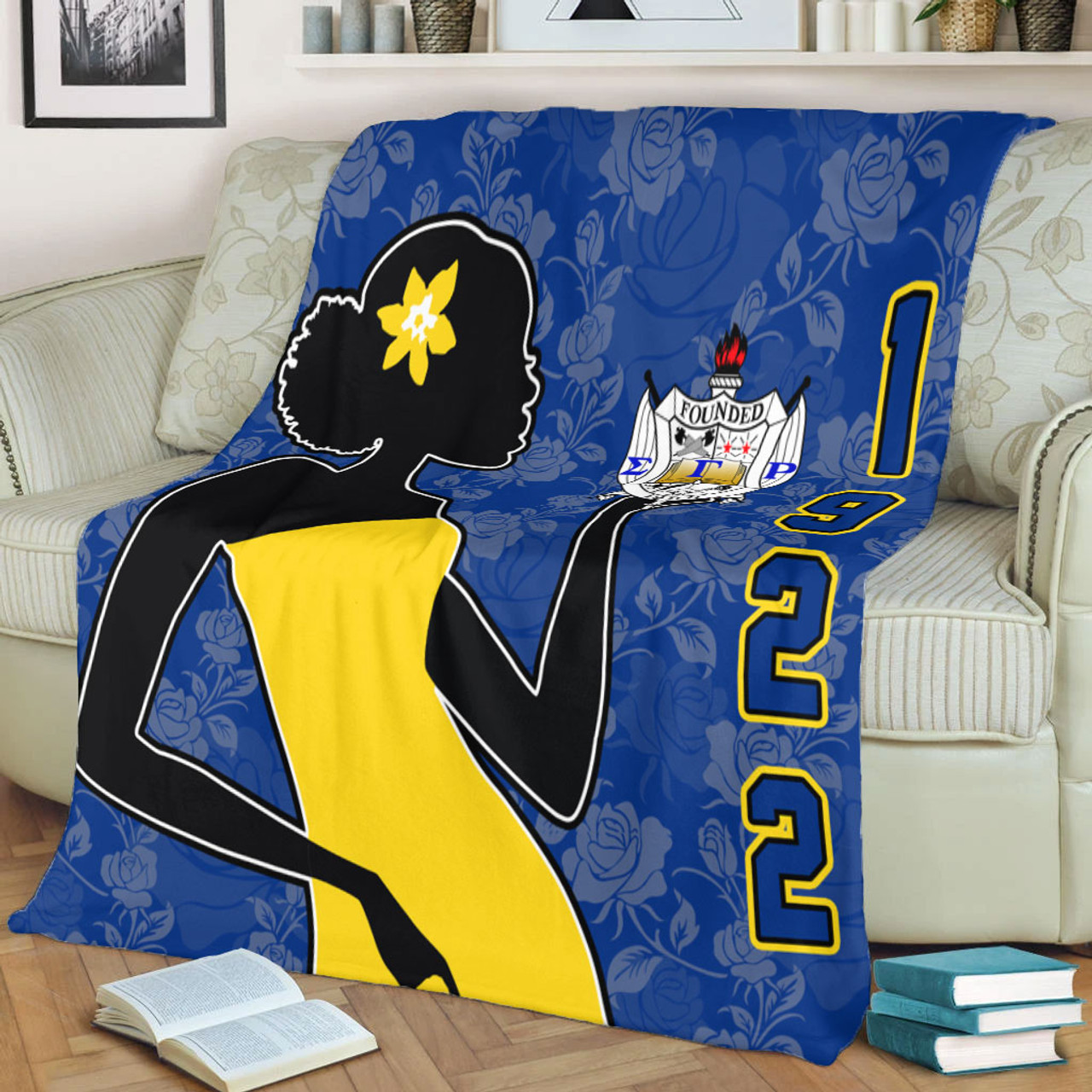 Sigma Gamma Rho Premium Blanket Girl Rose