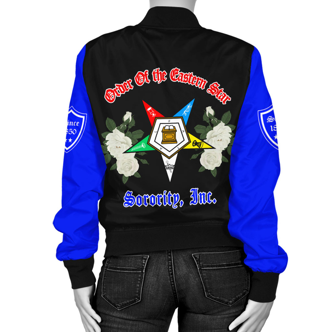 Order of the Eastern Star Bomber Jacket Rose