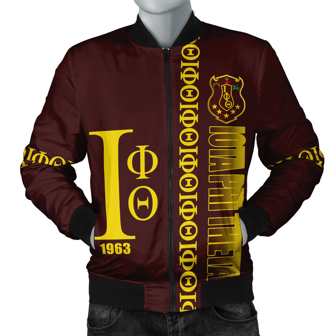 Iota Phi Theta Bomber Jacket IPT Brown